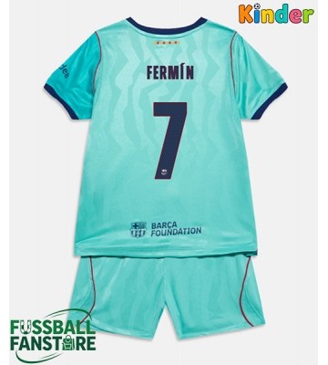 Barcelona Fermin Lopez #7 Replik 3rd trikot Kinder 2026-27 Kurzarm (+ Kurze Hosen)
